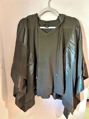 NWT Women's Black Draped Hoodie
